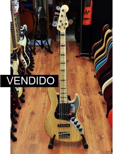 Fender American Elite Jazz Bass V Natural Maple